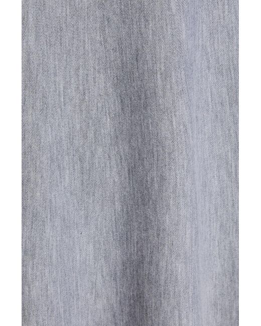 Gabriela Hearst Gray Wool, Cashmere And Silk-blend Midi Dress