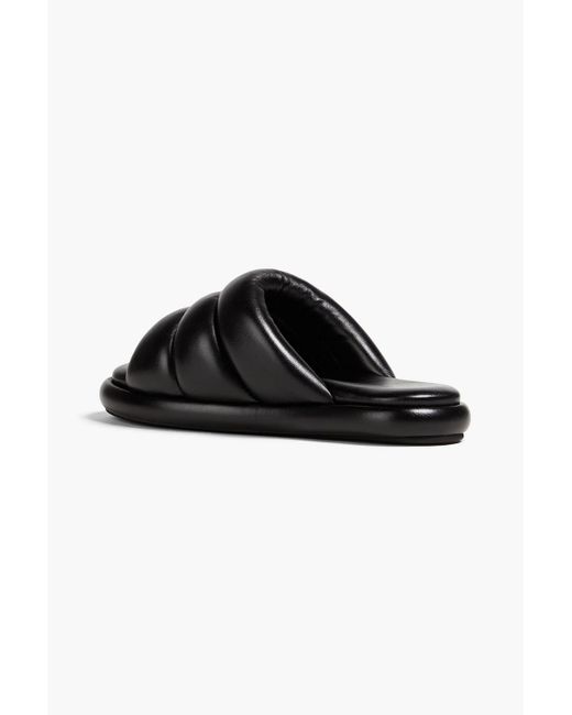 Proenza Schouler Black Quilted Leather Slides