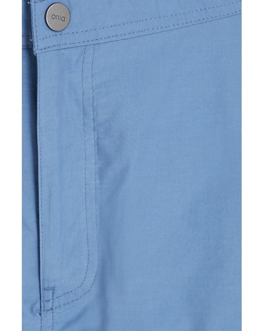 Onia Blue Calder 6e Mid-length Cotton-blend Swim Shorts for men