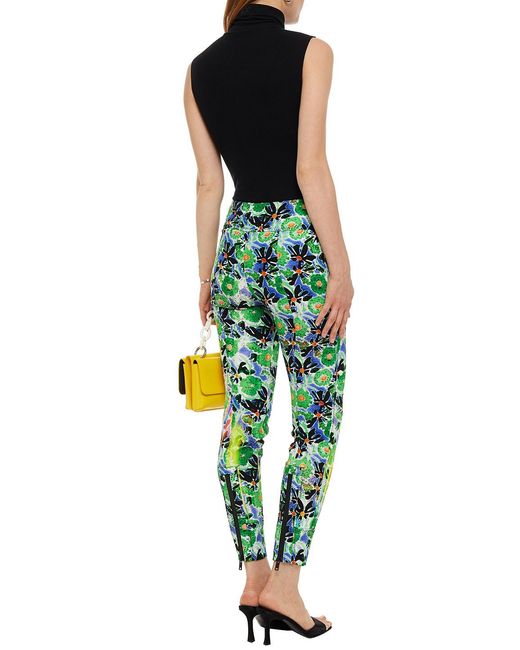 Prada Green Printed Jersey leggings