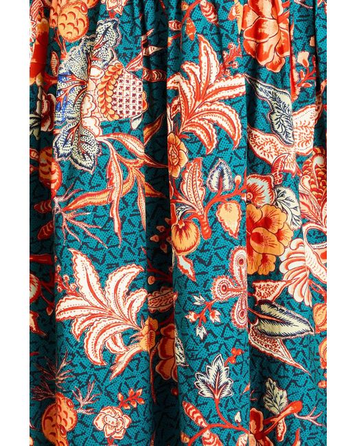 Ulla Johnson White Golda Cutout Printed Cotton-poplin Midi Dress