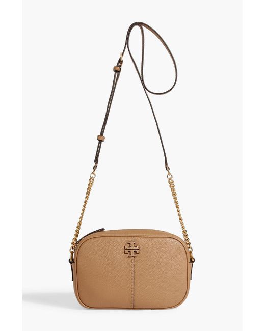 Tory Burch Natural Mcgraw Pebbled-Leather Cross-Body Bag