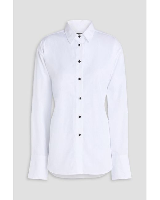 Rag & Bone White Eve Cotton-Poplin Shirt