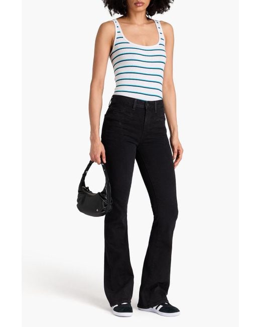 PAIGE Black Laurel High-rise Bootcut Jeans
