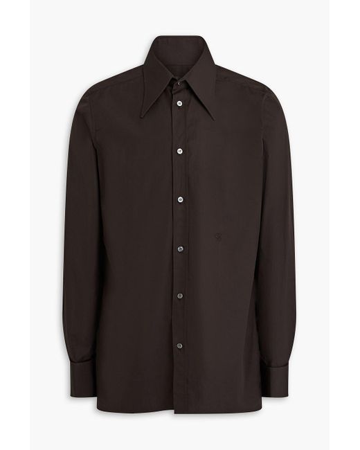Maison Margiela Black Cotton-Poplin Shirt for men
