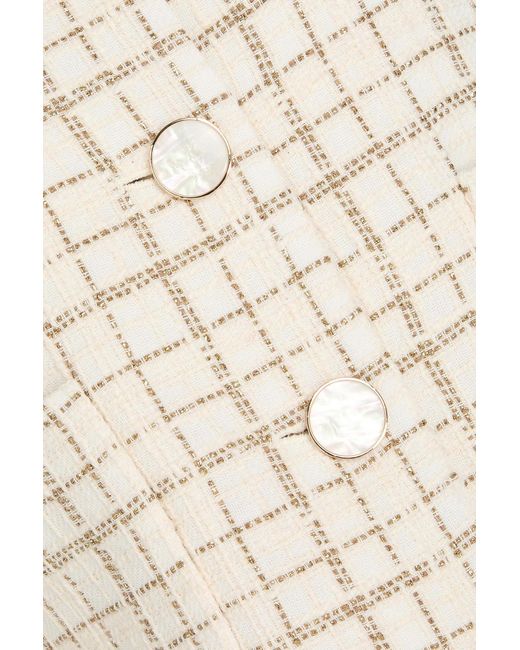Veronica Beard Natural Andrea Metallic Tweed Jacket