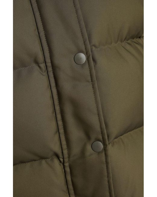 Wardrobe NYC Green Quilted Shell Hooded Down Jacket