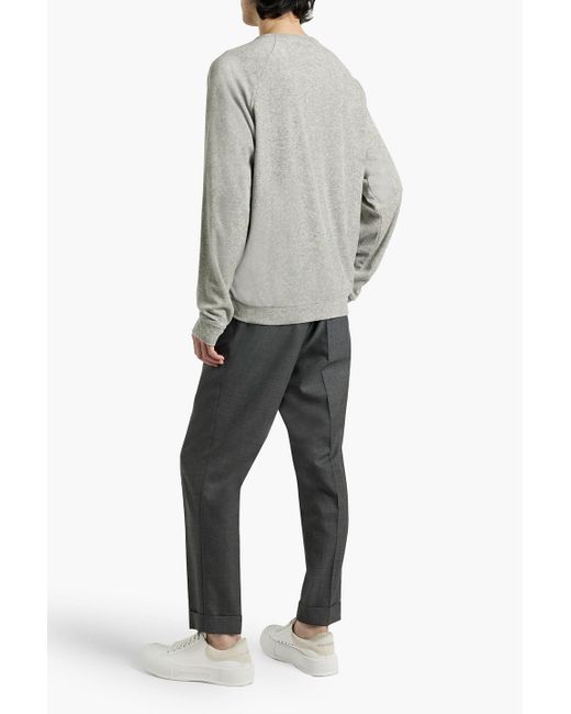 Onia Gray Cotton-blend Terry Sweatshirt for men