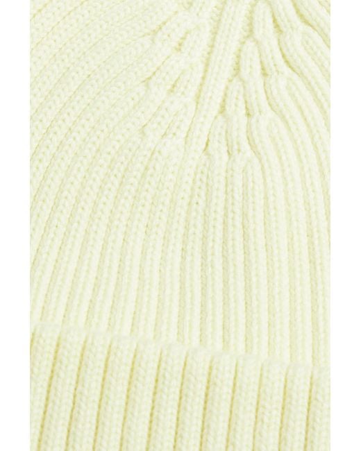 CORDOVA Yellow Ribbed Wool Beanie