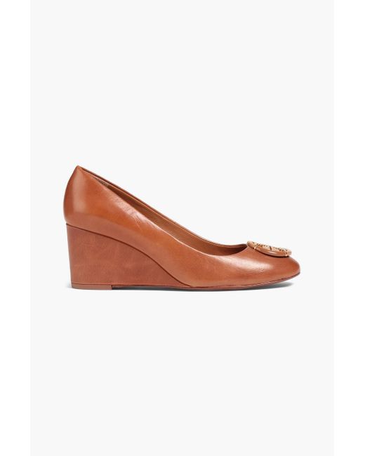 Tory burch open cheap toe wedge heels
