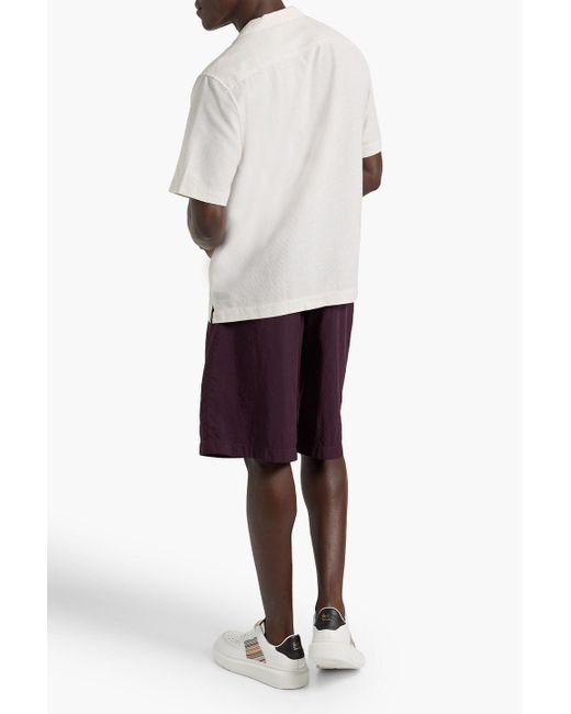 Frescobol Carioca White Angelo Cotton And Wool-blend Piqué Shirt for men