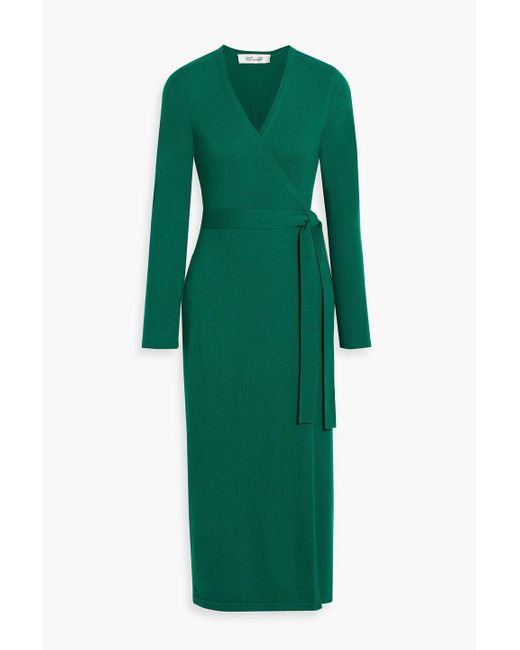 astrid wool-cashmere midi wrap dress Astrid Wrap Dress