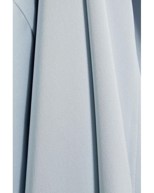Marchesa White Embellished Satin-crepe Gown