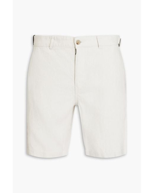 Onia Blue Linen Shorts for men