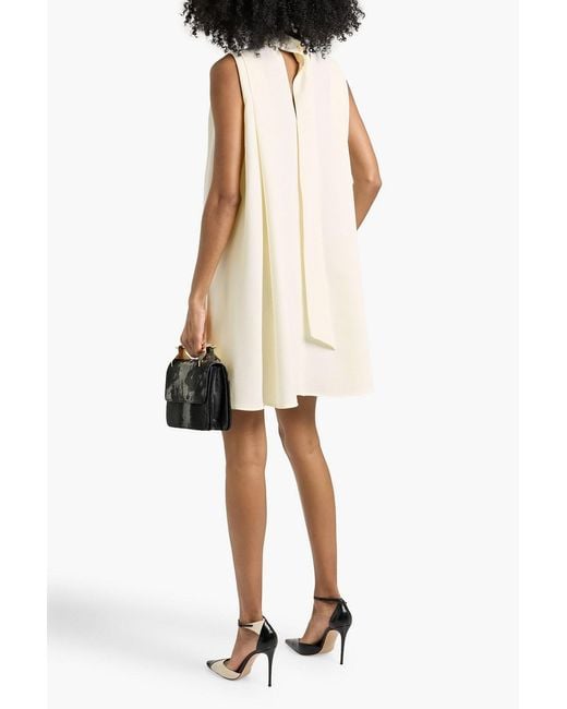 Victoria Beckham White Crepe Mini Dress