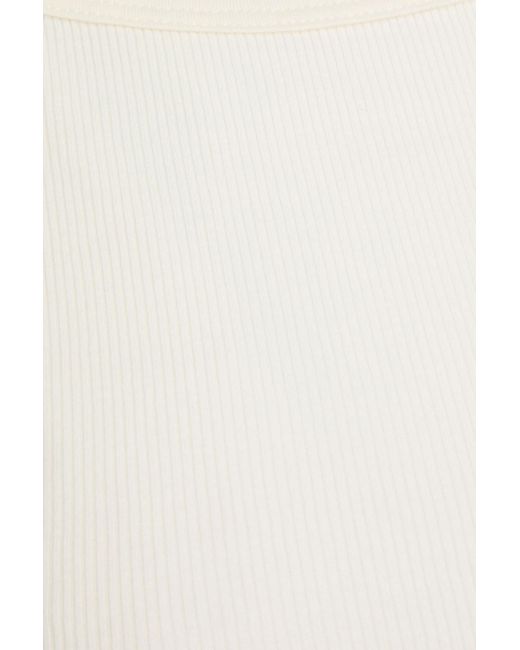 ÉTERNE White Ribbed Jersey Tank