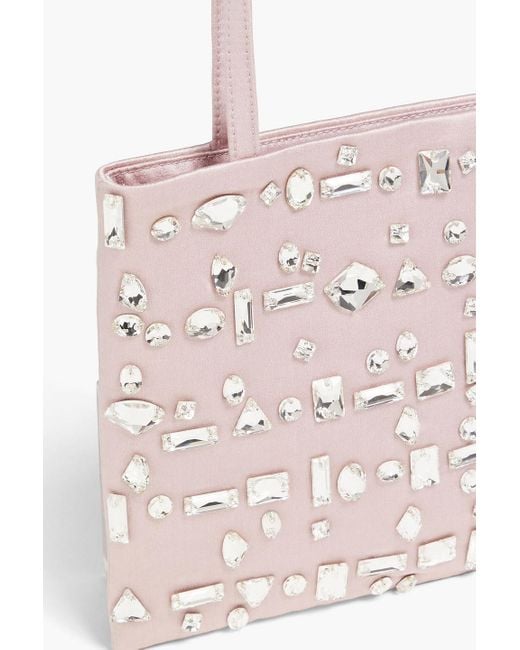 16Arlington Pink Suki Crystal-embellished Satin Shoulder Bag