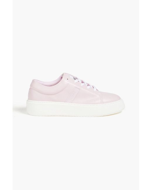 Ganni Pink Leather Sneakers