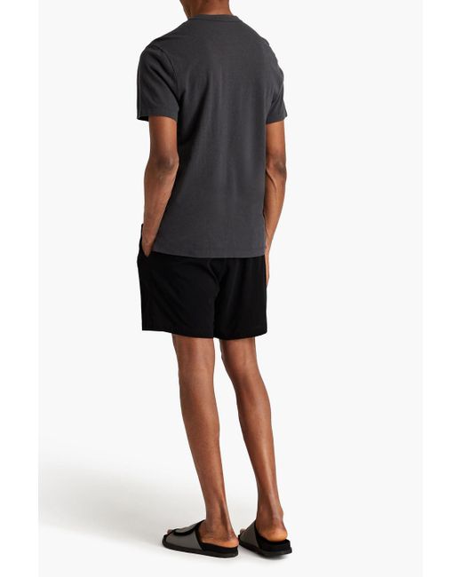 James Perse T-shirt aus jersey aus einer baumwoll-leinenmischung in Black für Herren