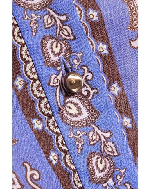Zimmermann White Paisley-Print Ramie Shirt