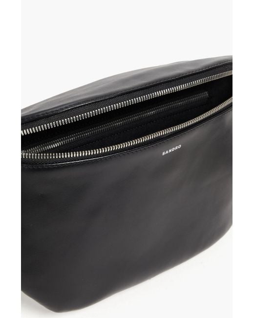 Sandro Black Leather Belt Bag for men