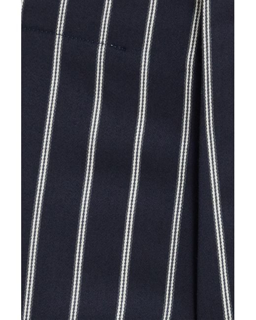 Victoria Beckham Blue Karottenhose aus jacquard aus einer woll-baumwollmischung mit streifen