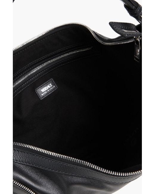 Versace Black Schultertasche "repeat" aus leder