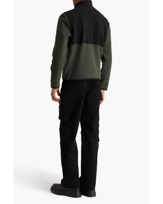 Y/OSEMITE Black Shell-Paneled Fleece Jacket for men