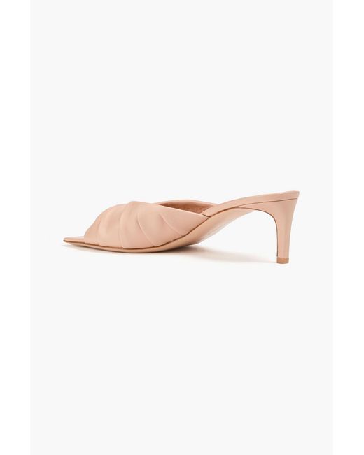 Gianvito Rossi Pink Selene 55 Twisted Leather Mules