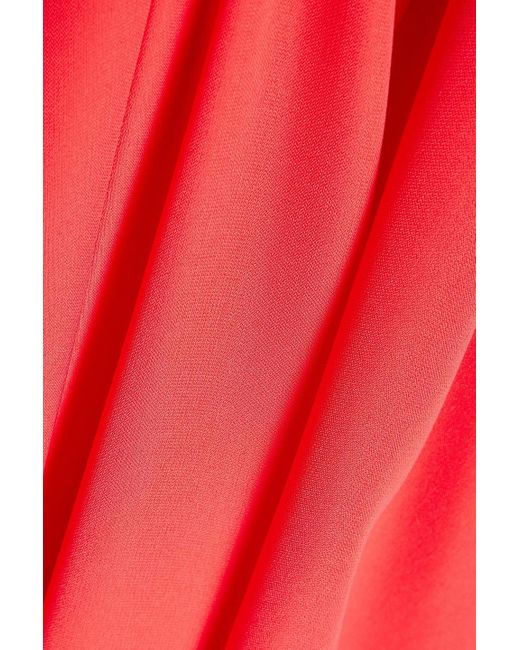 Emporio Armani Red Ausgestelltes midikleid aus crêpe