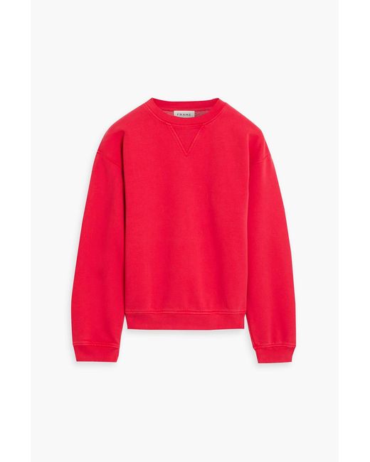 FRAME Red Cotton-Blend Fleece Sweatshirt for men