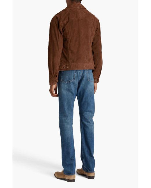 Rag Bone Owen Suede Trucker Jacket in Brown for Men Lyst UK