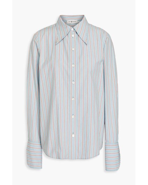 Tory Burch White Striped Cotton-poplin Shirt