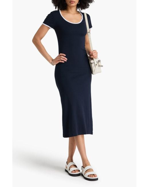 Claudie Pierlot Blue Midikleid aus baumwoll-jersey