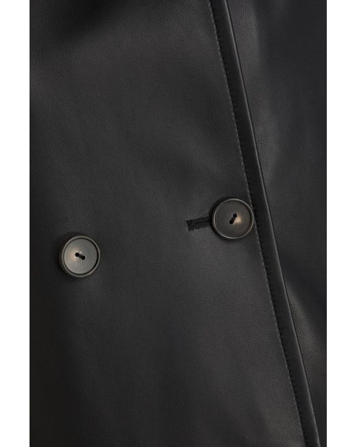 Vince Black Double-Breasted Leather Jacket