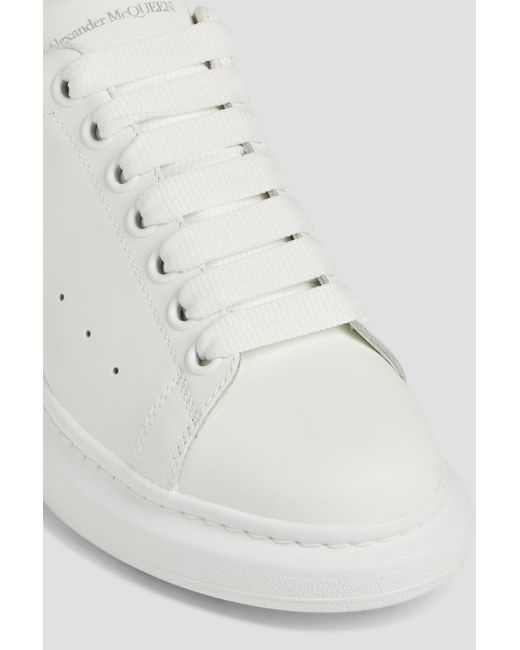 Alexander McQueen Pink Larry sneakers aus leder mit velourslederbesatz