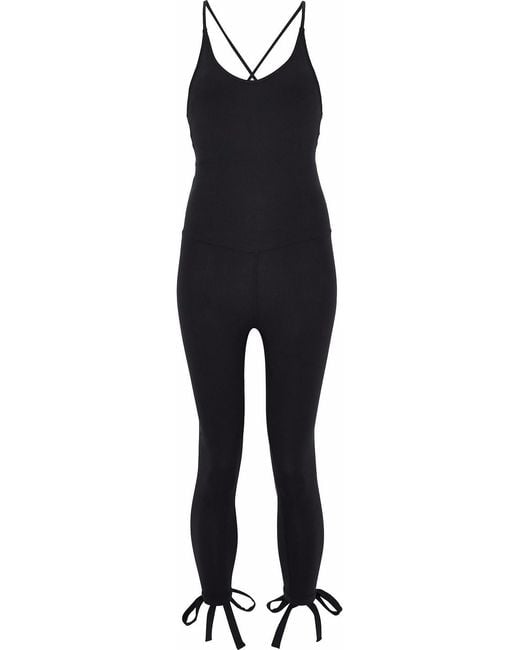 Ba&sh Black Romy Tie-back Stretch-jersey Bodysuit