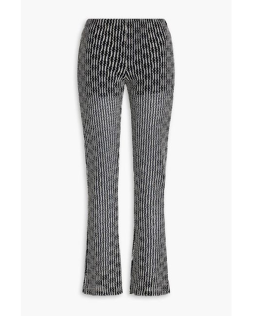 Rag & Bone Gray Gigi Jacquard-Knit Flared Pants