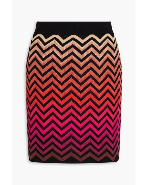 Missoni Red Crochet-Knit Cotton-Blend Mini Skirt