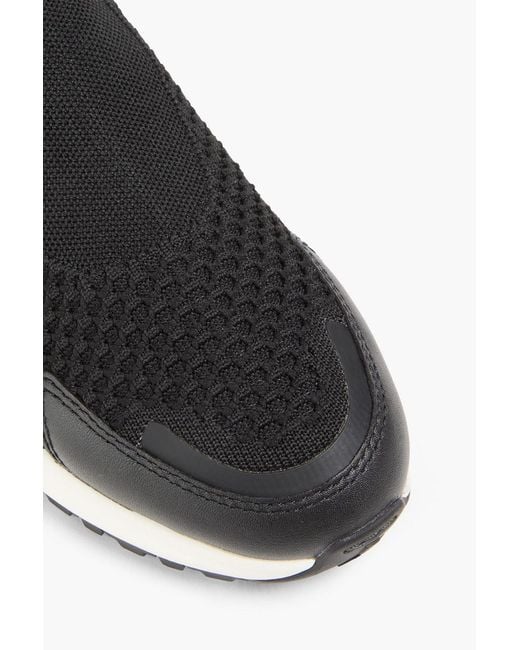 Bally Black Dewan Knitted And Leather Sneakers