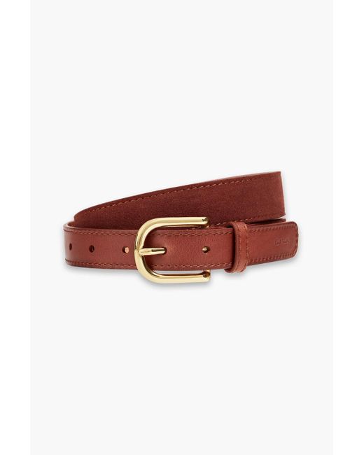 Paul Smith Brown Suede And Leather Belt for men