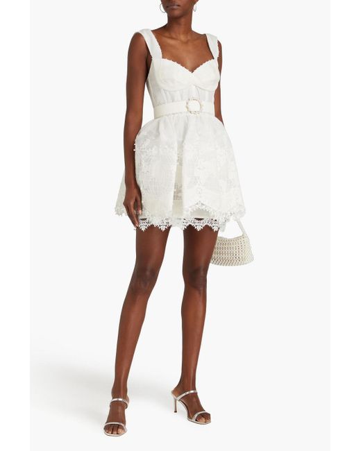 Zimmermann white hotsell embroidered dress