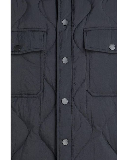 Rag & Bone Black Dane Quilted Shell Overshirt for men