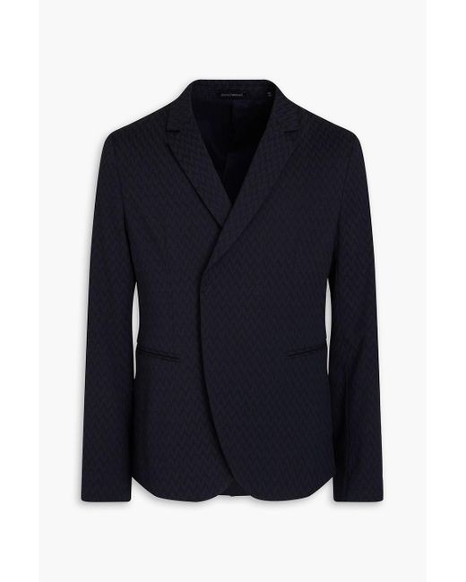 Emporio Armani Anzugjacke aus jacquard aus einer baumwollmischung in Blue für Herren