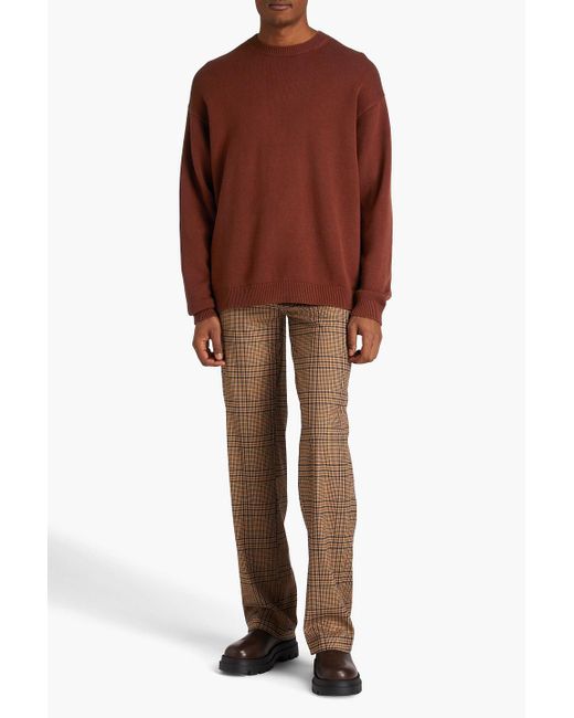 Studio Nicholson Brown Nimbus Oversized Merino Wool And Cotton-blend Sweater for men