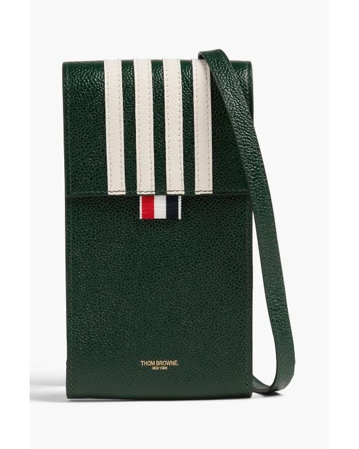 Thom Browne Smartphone-pochette aus narbenleder in Green für Herren