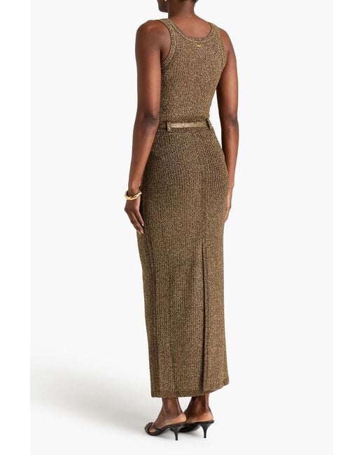 Tom Ford Natural Ribbed-Knit Maxi Skirt