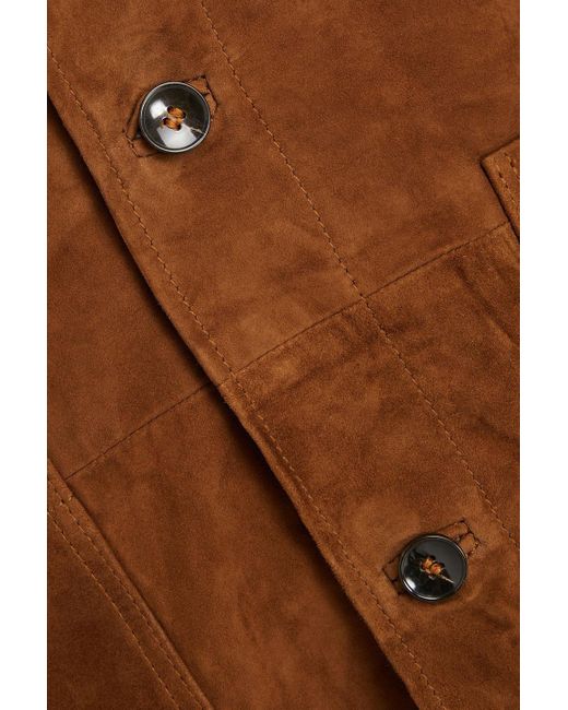 Officine Generale Hemd aus baumwollpopeline mit floralem print in Brown für Herren