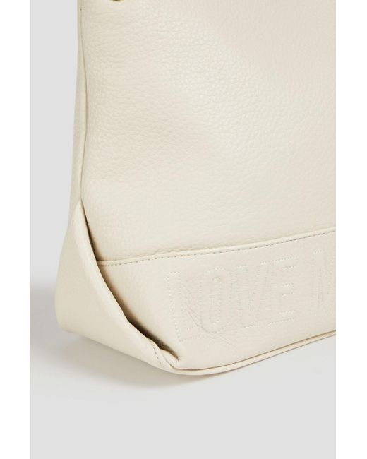 Love Moschino Natural Faux Pebbled-leather Shoulder Bag