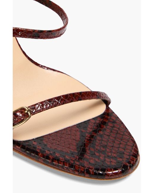 Magda Butrym Multicolor Snake-Effect Leather Wedge Sandals